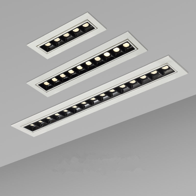 Adjust Ang Dimmable LED Downlight Spot Light Line Light Bar Creative Linear Long Strip 10W 20W 30W Living Room Corridor Recessed