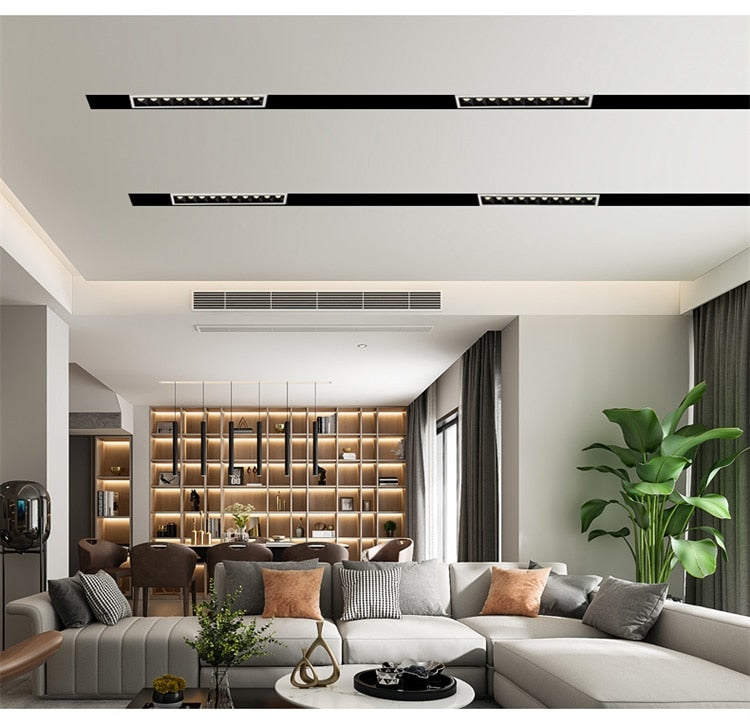 Adjust Ang Dimmable LED Downlight Spot Light Line Light Bar Creative Linear Long Strip 10W 20W 30W Living Room Corridor Recessed