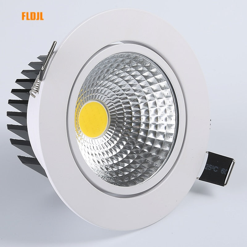 Super bright recessed Dimmable LED COB Downlights 5W 7W 9W 12W 15W 18W LED Spot lights AC85-265V LED decoration Ceiling Lamp