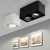 Super Brightness AC 85-230V Square Surface Mounted LED COB Dimmable Downlights 10W 15W 2X10W 2X15W LED Ceiling Lamp Spot Light