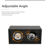 Super Brightness AC 85-230V Square Surface Mounted LED COB Dimmable Downlights 10W 15W 2X10W 2X15W LED Ceiling Lamp Spot Light