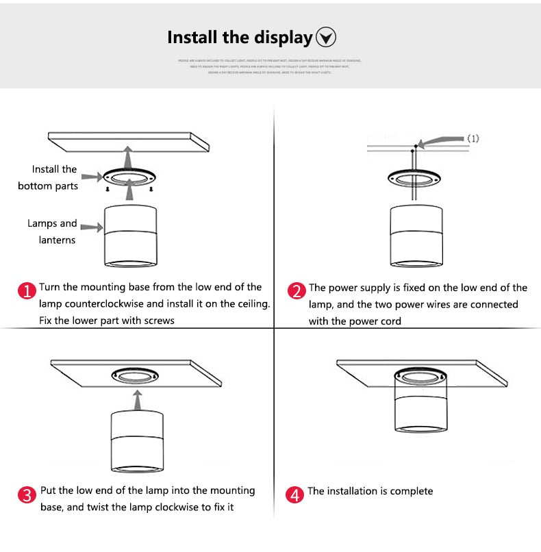 LED Downlight Ceiling Spot lights for Living Lamp 7w 12w 15w Ceiling Lighting For Kitchen Bathroom light Surface mounted