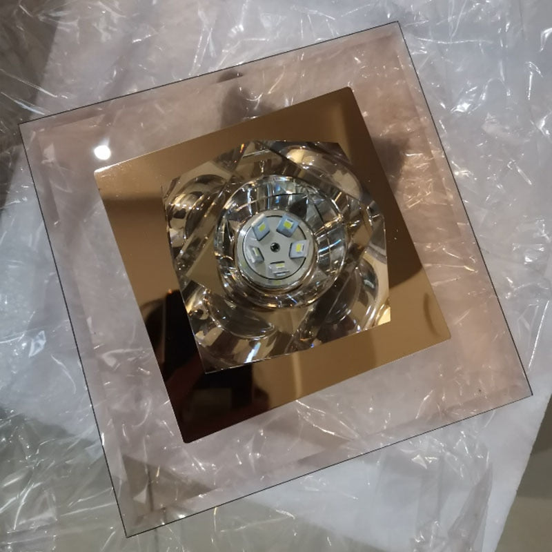 Modern and simple led diamond crystal aisle light corridor light hallway light embedded creative home downlight spotlight