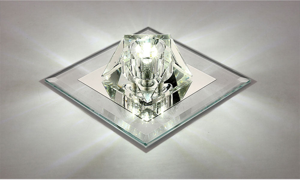 Modern and simple led diamond crystal aisle light corridor light hallway light embedded creative home downlight spotlight