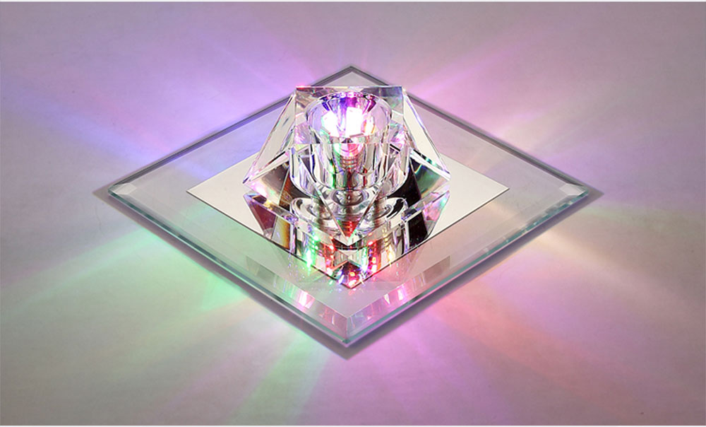 Modern and simple led diamond crystal aisle light corridor light hallway light embedded creative home downlight spotlight