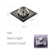 Modern and simple led diamond crystal aisle light corridor light hallway light embedded creative home downlight spotlight