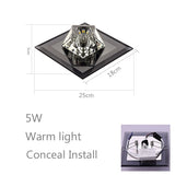 Modern and simple led diamond crystal aisle light corridor light hallway light embedded creative home downlight spotlight