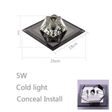 Modern and simple led diamond crystal aisle light corridor light hallway light embedded creative home downlight spotlight