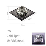 Modern and simple led diamond crystal aisle light corridor light hallway light embedded creative home downlight spotlight