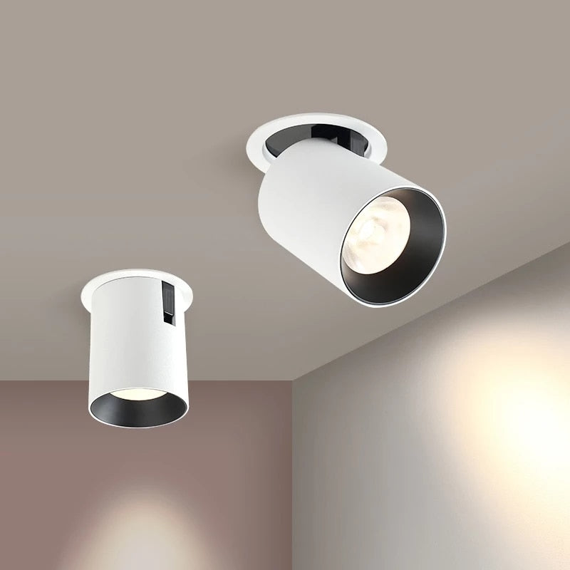 Rotation Foldable Dimmable Led Downlights 9w 12w 15w 90° Cob Recessed Led Ac 220V Ceiling Lamps Indoor Lighting Living Room