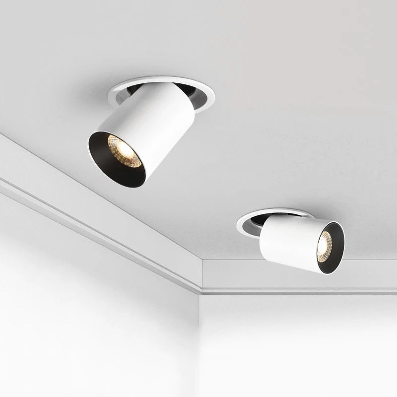 Rotation Foldable Dimmable Led Downlights 9w 12w 15w 90° Cob Recessed Led Ac 220V Ceiling Lamps Indoor Lighting Living Room