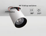 Rotation Foldable Dimmable Led Downlights 9w 12w 15w 90° Cob Recessed Led Ac 220V Ceiling Lamps Indoor Lighting Living Room