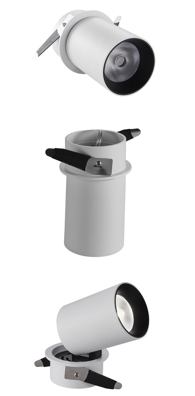 Rotation Foldable Dimmable Led Downlights 9w 12w 15w 90° Cob Recessed Led Ac 220V Ceiling Lamps Indoor Lighting Living Room