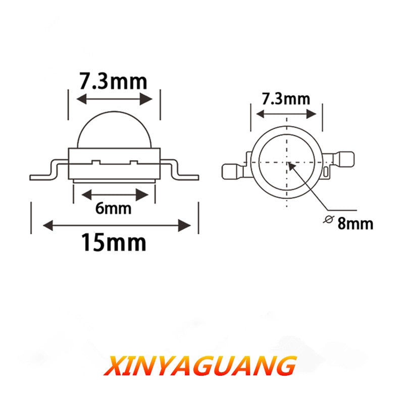 High quality copper bracket LED 1W 3W 3.0-3.6V 110-240LM LED Bulb Diode SMD For DIY LED Floodlight Spotlight Downlight