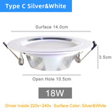 Kaguyahime LED Downlight 18W 15W 9W 5W 3W LED Ceiling Lamp 220V 240V Gold Spot Light Round Recessed Light Warm White Cold White