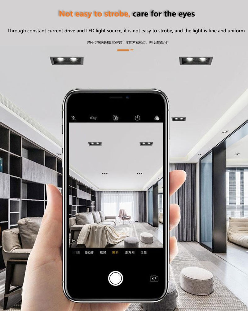 Indoor lighting 7W 10W 14W 20W LED COB SPOT LED downlight dimming AC85-265V warm/natural/cold white embedded LED ceiling spotlig