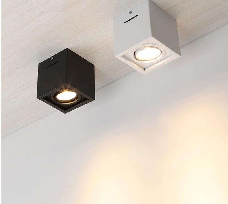 Wit Zwart Hoge Kwaliteit Opbouw Aanpassing Led Cob Dimmable Downlighters 10W 15W 20W 30W led Plafondlamp spot
