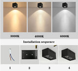 Wit Zwart Hoge Kwaliteit Opbouw Aanpassing Led Cob Dimmable Downlighters 10W 15W 20W 30W led Plafondlamp spot