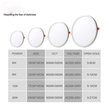 LED Panel Light Ultra Thin Recessed Led Downlights 6W 8W 15W 20W 220V 230V Round Square Shape Led Ceiling Panel Lamp