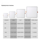 LED Panel Light Ultra Thin Recessed Led Downlights 6W 8W 15W 20W 220V 230V Round Square Shape Led Ceiling Panel Lamp