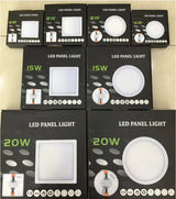 LED Panel Light Ultra Thin Recessed Led Downlights 6W 8W 15W 20W 220V 230V Round Square Shape Led Ceiling Panel Lamp