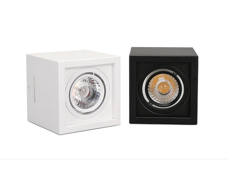 Wit Zwart Hoge Kwaliteit Opbouw Aanpassing Led Cob Dimmable Downlighters 10W 15W 20W 30W led Plafondlamp spot