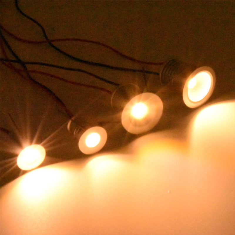 IP65 1W Mini Led Spot Downlight 12Vdc Cabinet Lamp 60D/120 Hotel Decoration Lighting 25mmRecessed Spotlight