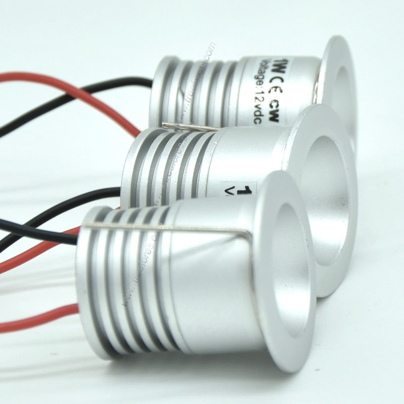 IP65 1W Mini Led Spot Downlight 12Vdc Cabinet Lamp 60D/120 Hotel Decoration Lighting 25mmRecessed Spotlight