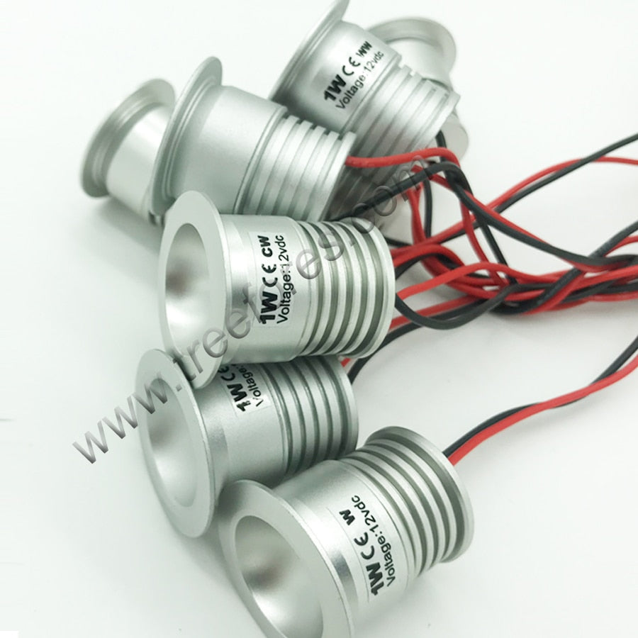IP65 1W Mini Led Spot Downlight 12Vdc Cabinet Lamp 60D/120 Hotel Decoration Lighting 25mmRecessed Spotlight