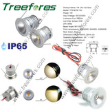 IP65 1W Mini Led Spot Downlight 12Vdc Cabinet Lamp 60D/120 Hotel Decoration Lighting 25mmRecessed Spotlight