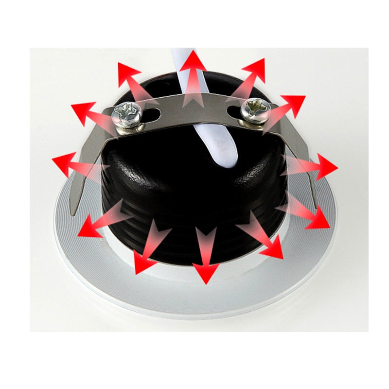 Gold Black 3W COB Spotlights Mini led ceiling Downlight AC85-265V lighting bulb for cabinet counter showcase with Drive