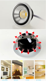 Gold Black 3W COB Spotlights Mini led ceiling Downlight AC85-265V lighting bulb for cabinet counter showcase with Drive