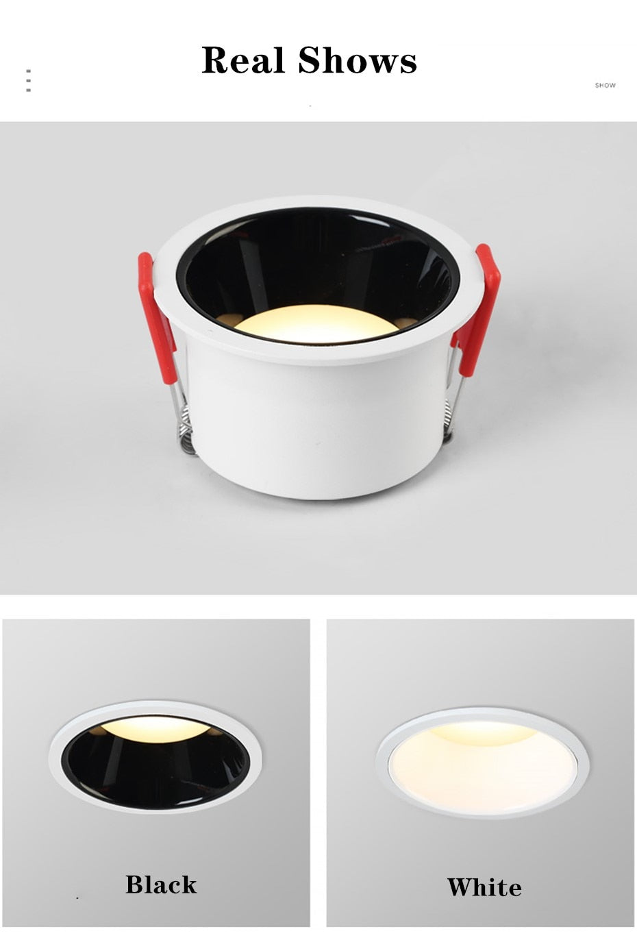 Anti-Glare LED Recessed Downlight 7W 12W Round Recessed Lamp 18W Led Ceiling Spot Light Indoor Background Spotlights AC220V 110V