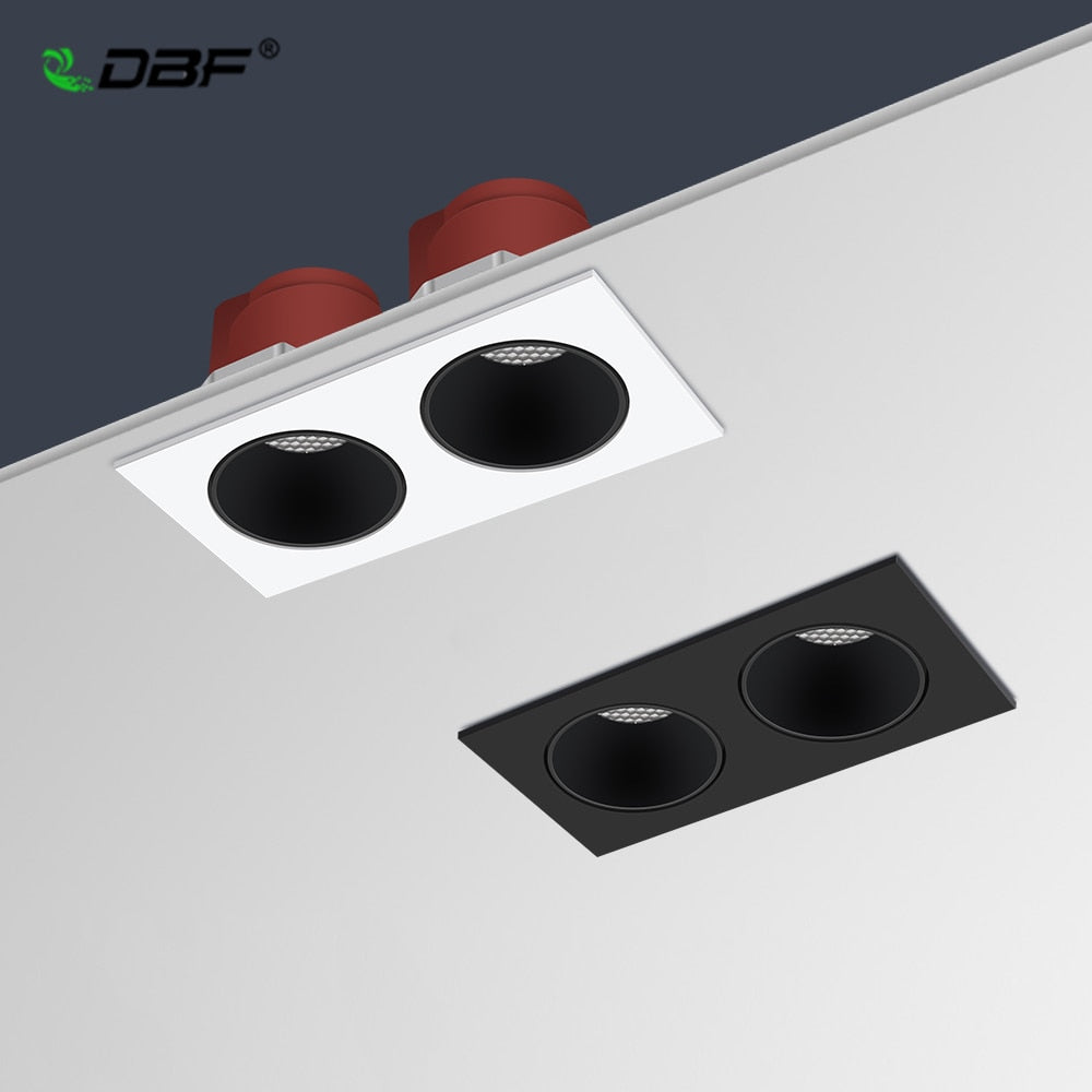 Anti-Glare Square Recessed Downlight 14W 24W 30W Angle Adjust High CRI Ceiling Spot Light