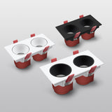 Anti-Glare Square Recessed Downlight 14W 24W 30W Angle Adjust High CRI Ceiling Spot Light