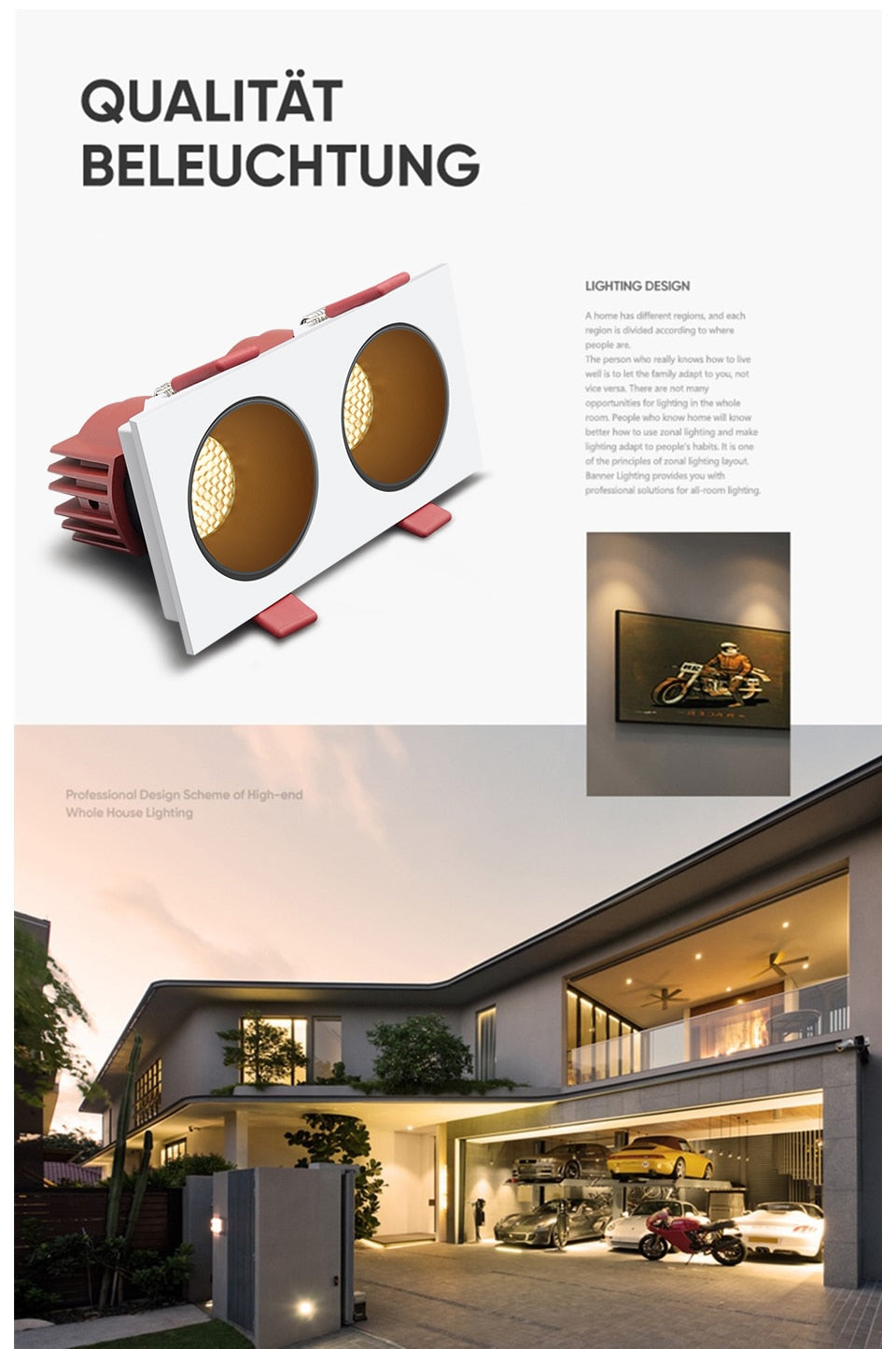 Anti-Glare Square Recessed Downlight 14W 24W 30W Angle Adjust High CRI Ceiling Spot Light