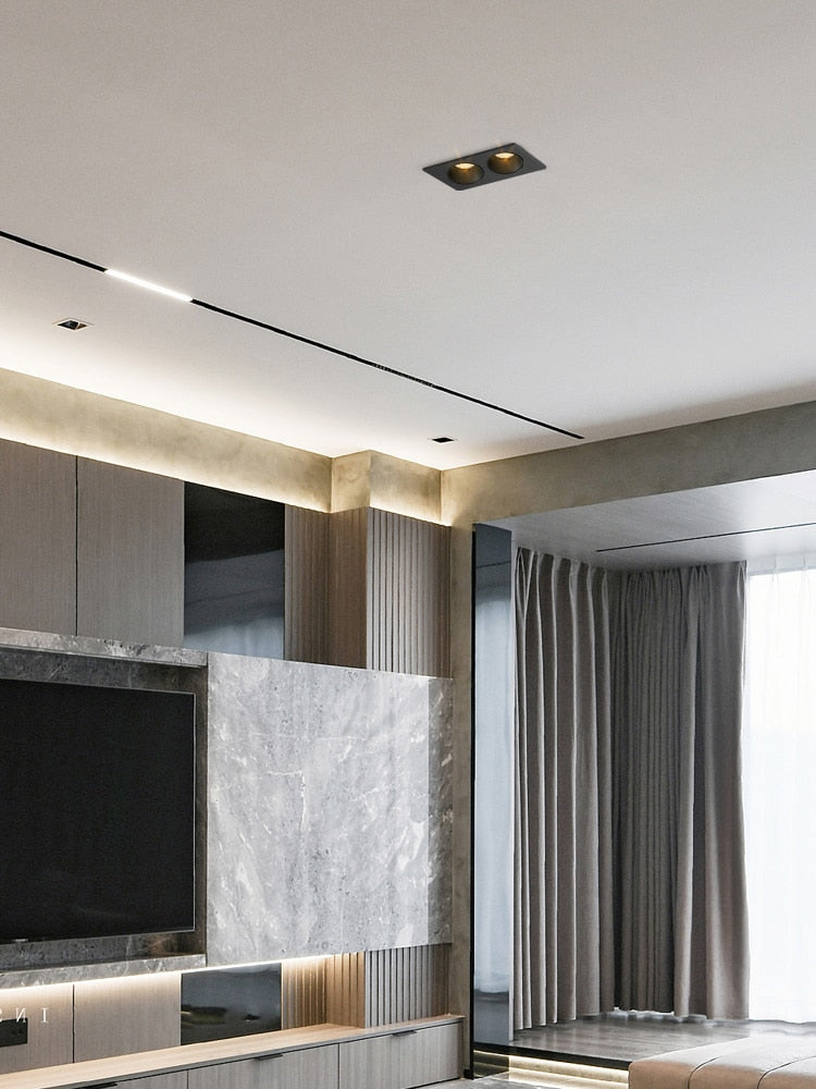 Anti-Glare Square Recessed Downlight 14W 24W 30W Angle Adjust High CRI Ceiling Spot Light