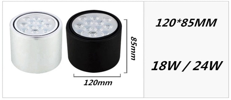 Dimmable led spot 6W 10W 14W 18W 24W downlight High Power LED Ceiling Spot Light Kitchen Bathroom LED Downlights AC85-265V