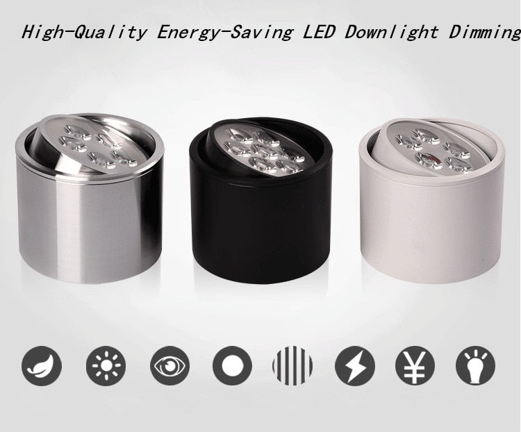 Dimmable led spot 6W 10W 14W 18W 24W downlight High Power LED Ceiling Spot Light Kitchen Bathroom LED Downlights AC85-265V