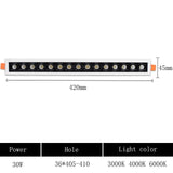 LED line Downlight Recessed Rectangle Grille Ceiling Lamp 4W 10W 20W 30W AC85~265V LED Spot Light For Home Shop Decor