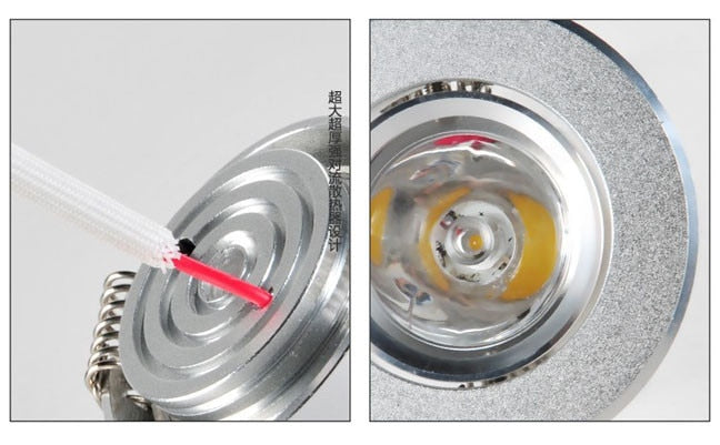 Mini Led Cabinet Lamps Mini led downlight AC85-265V 1PC 1W 3W led Spot light lamp include led driver For Kitchen Wardrobe