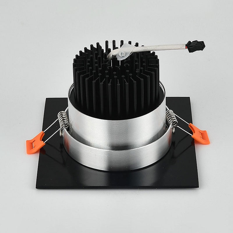 High Power Square LED Dimmable Ceiling Downlights Aluminum LED Ceiling Light COB AC90V-260V 7W/9W12W/2x7W/2x9W/2x12W LED Lamps