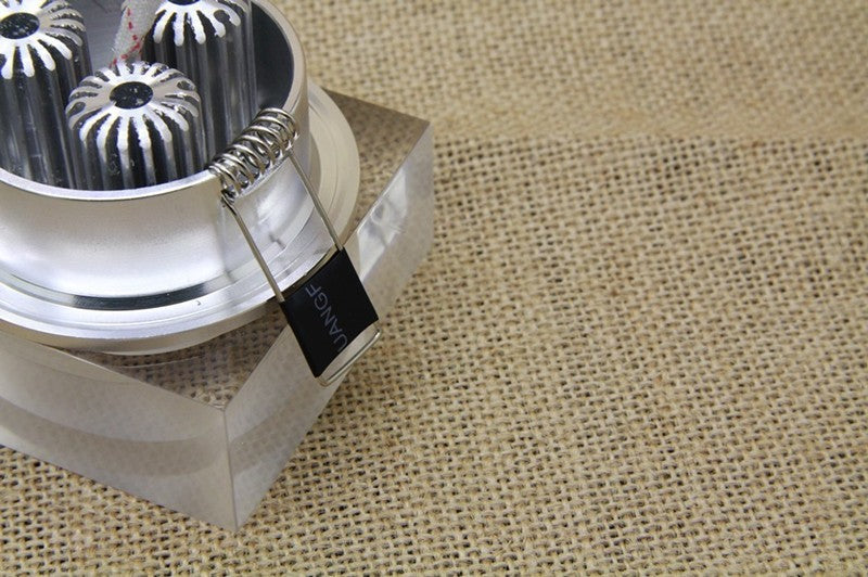 LED Crystal Downlight Round/Square 1W 3W 5W 7W LED Ceiling Spot Light Warm White/White LED Recessed Lamp for Home Decoration