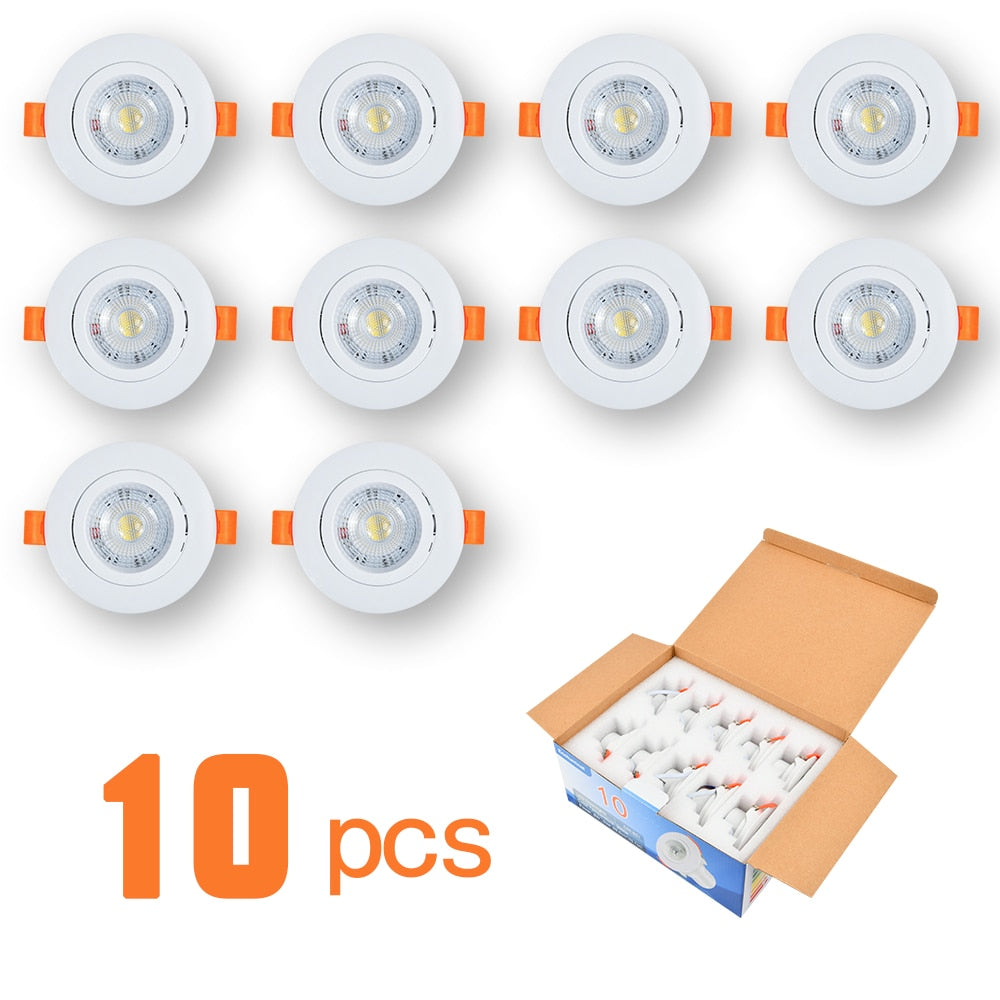 Led Downlights 220V 6pcs Downlight Spot Led Lights Lamp Surface Mounted 6W Light Fixture For Indoor Lighting Kitchen