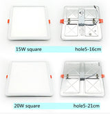 Ultra-Thin Square Panel Freely Adjustable LED 110/220V Downlight Ceiling Light Embedded Living Room Opening Light 6W 8W 15W 20W