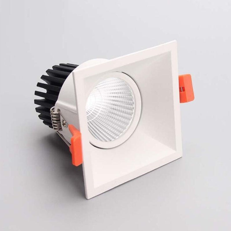Square LED Embedded Dimmable Downlights 7W/9W/12W/15W/18W AC90~260V COB LED Recessed Spotlights Ceiling Lamps Indoor Lighting