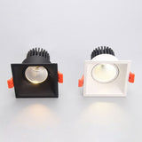 Square LED Embedded Dimmable Downlights 7W/9W/12W/15W/18W AC90~260V COB LED Recessed Spotlights Ceiling Lamps Indoor Lighting