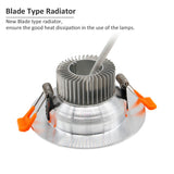 DBF Round Silver LED Recessed Downlight Dimmable 5W 7W 10W 12W SMD 5730 LED Ceiling Bedroom Kitchen Indoor LED Spot Lighting