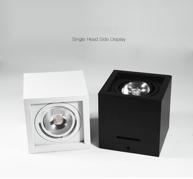 White Black High quality Surface Mounted adjustment LED COB dimmable Downlights ac85-265V 10W 20W LED Ceiling Lamp Spot