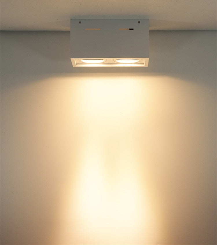 White Black High quality Surface Mounted adjustment LED COB dimmable Downlights ac85-265V 10W 20W LED Ceiling Lamp Spot